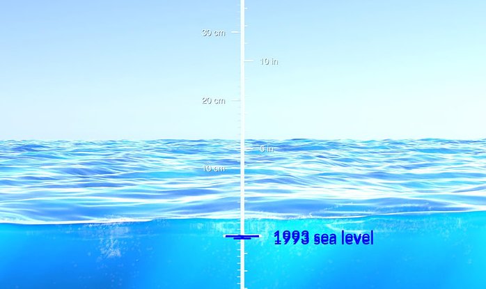 Анимация НАСА показывает, как поднялся уровень моря за последние 30 лет